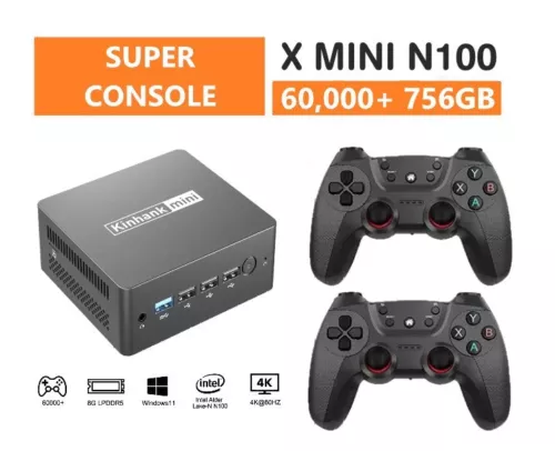 SUPER KONSOLE X MINI N100 PRO (500GB + 256GB) RETRO SPIELEKONSOLE SMART TV BOX
