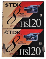 2 TDK 8mm High Standard 120 Blank Video Cassette For Camcorder P6-120HS 