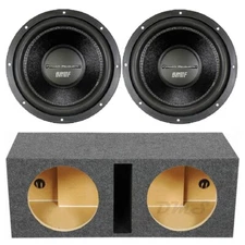 Power Acoustik BAMF-124 Dual 12 Inch 7000W Ported Car Subwoofer Box Package