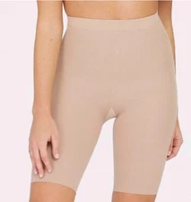 NWT Assets by Spanx XL Thintuition High Rise Mid Thigh Short Shaping Beige JJ14