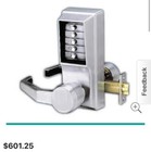 Kaba Ilco L1031-LH Left Handed Mechanical Combination Passage - Chrome