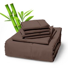 6 Piece Premium Bamboo Sheet Set, Deep Pockets, 50 Colors, 2200 Count, Soft