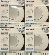 Lot of 4 Bulbrite 773181 LED Recessed Downlight Light Retrofit w/E26 Adapter NEW