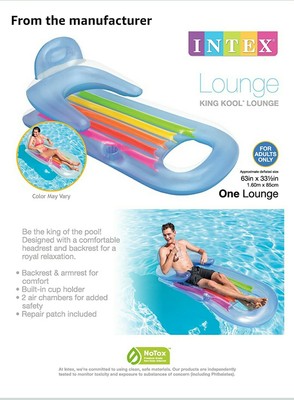 intex inflatable king kool pool lounge