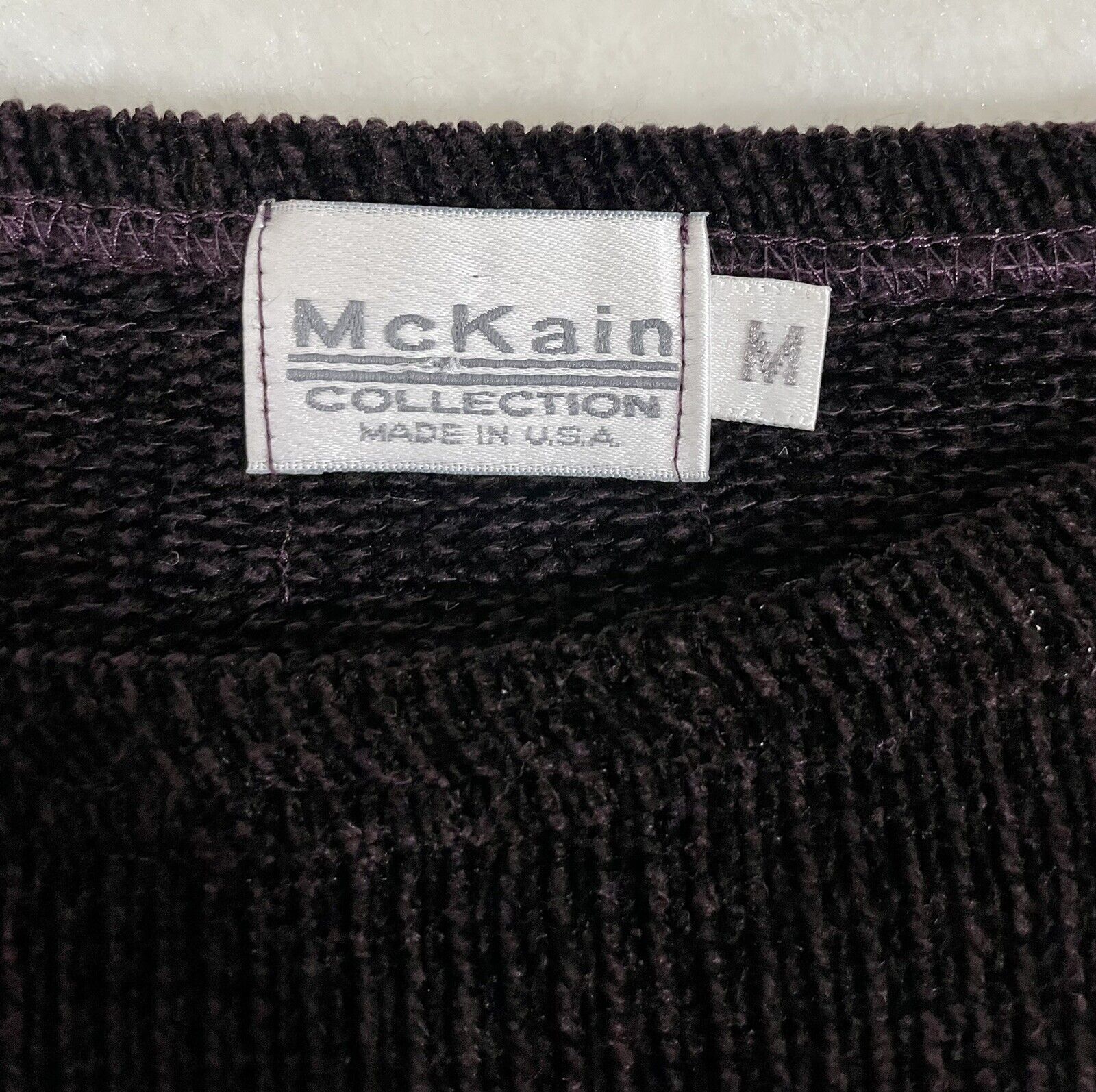 Vintage McKain Chenille Long Sleeve Sweater Dark … - image 11