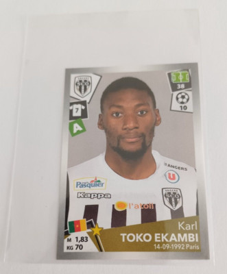Bild Sticker Chrom Nr. 45 Karl TOKO EKAMBI SCO ANGERS PANINI FOOT 2017 2018
