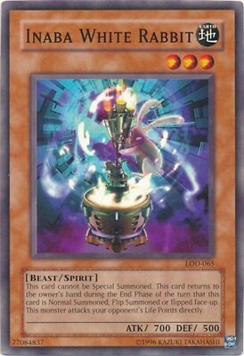 Inaba White Rabbit - LOD-065 - Common - Unlimited Edition N/mint  YuGiOh