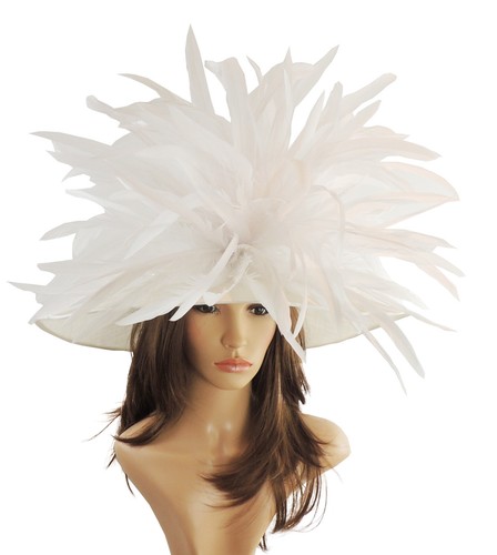 White XL Large Ascot Hat Ascot Dubai 