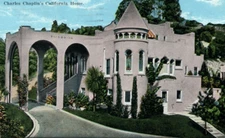 1925 Home Charles Charlie Chaplin House Beverly Hills Ca California Postcard