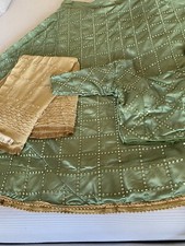 Pistachio green mirror work Chaniya choli