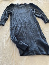 Blue Puff Sleeve LOFT OUTLET Dress Smocked Sleeves SP Shirt Dress