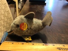 Vintage Steiff "Clippy" Dolphin 5" 1472/07 w/ Tags and Button