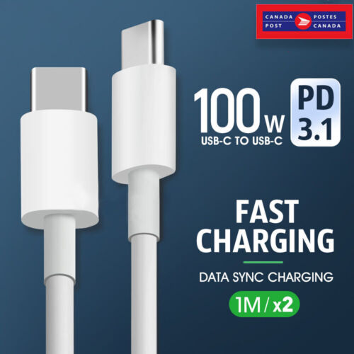 Fast PD Charging USB Type C to Type C Data Cable For Galaxy  Sony Mackbook USB C - Picture 1 of 13