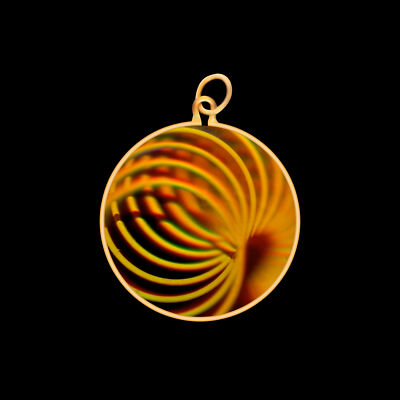 Hologramm-Anhänger 9 kt Gold - Slinky Spring (klein) - ohne Kette