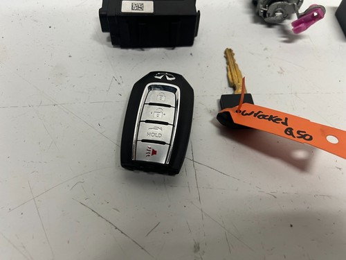 2020 INFINITI Q50 3.0L ECU IGNITION COMPUTER KEY SET MODULES, OEM LOT3491 - Picture 10 of 13