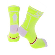 Cycling socks, anti-friction M arrow green, white for sports