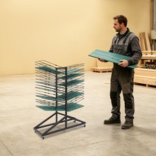 30 Tier Paint Drying Rack 37x12.6x44" Cabinet Door Panel Storage Iron