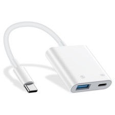 USB C to USB OTG Cable and Charger Adapter for iPhone 17 Pro Max 16e 16 15 Sa...