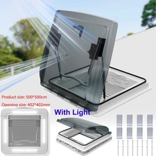 500x500mm Caravan Skylight Motorhome Roof Opening RV Camper  Roof Vent W/ Light