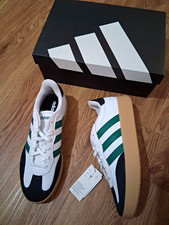 adidas men Barreda Sneakers Low Top Lace Up White/Green/Black US 9.5 JR1323
