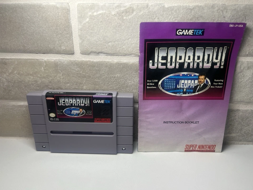 Jeopardy! - Super Nintendo Entertainment System, 1992 SNES - Cart + Manual - Image 2 of 4