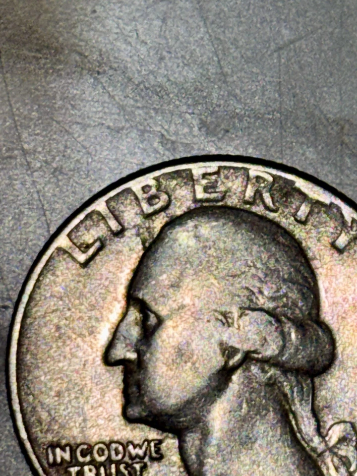 🔥1965 No Mint 25 Cents American Washington Quarter With LIBERTY 🗽 on RIM 🔥 - Image 3 of 4