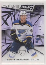 2021-22 SP Game Used Authentic Rookies Purple Fragment 3/5 Scott Perunovich 2d8