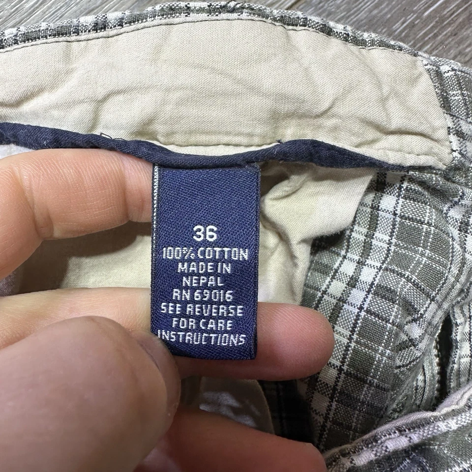 Lote de 2 Pantalones Cortos Para Hombre 36 Bolsillos de Carga Cuadros y Marrón Hombres Dos Consensos 2PC Foto 4 de 4