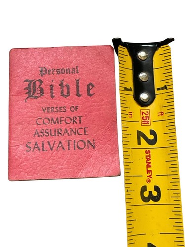 ANTIQUE PERSONAL MINI BIBLE VERSES COMFORT ASSURANCE SALVATION BOOK SMALL - Picture 2 of 7