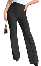Wide Leg Dress Pants for Women, High Waist Straight Leg Office Work Slacks