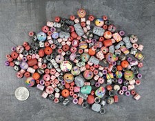 Handmade USA Polymer Clay Round Beads Jewelry Making Variety Approx 180pcs