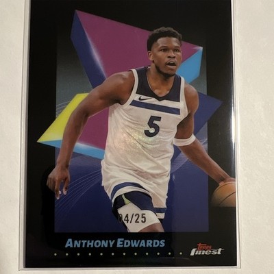 Topps Finest 2024-25 Anthony Edwards Black No. 60 # /25