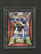TOM BRADY Hand Signed Auto 2008 Topps Bowman Football #2 (authenticated) (PATS)