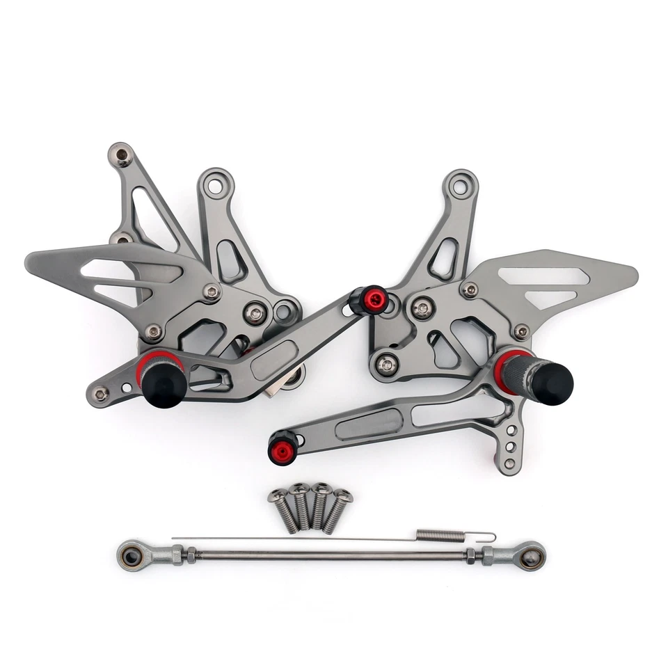Gray CNC Adjustable Rearsets Rear Set Foot pegs Fit For Kawasaki Ninja Z 1000 17 - Imagem 2 de 4