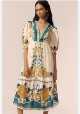 FARM Rio X Anthropologie Small Midi Dress NWT