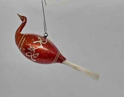 Antique Christmas Tree Decoration - Glass Bird Circa 1920 (#18969)