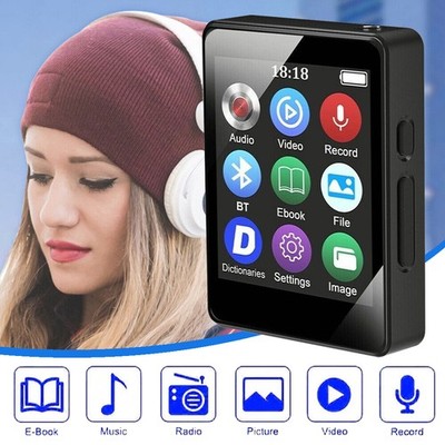 MP3 Player mit Bluetooth 5.0 2.4'' Full Touchscreen Tragbare Walkman Diktiergerät