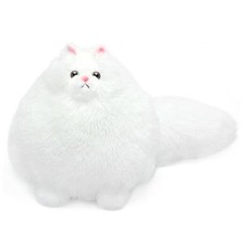 Stuffed Animal Plushie Cat Stuffed Animal,Cute Soft Plush Cat 10 Inches White