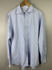 Men's Vintage Burberrys Button-Up Shirt Striped Made in USA Size Large