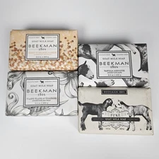 BEEKMAN 1802 GOAT MILK BAR SOAPS Lot Of 4 9 oz Bars Brand New Various Scents
