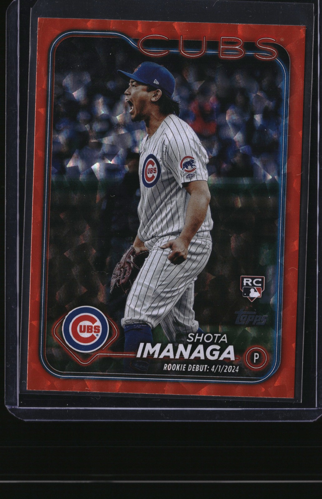 2024 Topps Update #US281 Shota Imanaga Orange Crackle Foilboard #/299 SN,RC