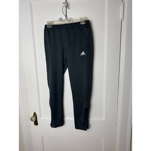 Adidas Climalite Gray Logo Straigh Leg Track Pants Soccer Pants Youth Kids MED