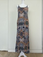 Flynn Skye Maxi Dress XS Open Back Boho Festival Print Sleeveless