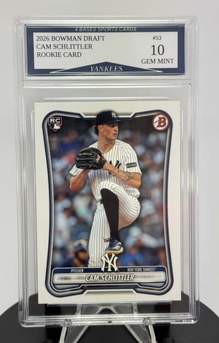 2026 Bowman Cam Schlittler New York Yankees Rookie Card #53 Gem Mint 10
