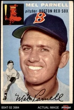 1954 Topps #40 Mel Parnell White Back Red Sox 4 - VG/EX