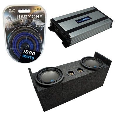 Fits 87-06 Jeep Wrangler YJ TJ Alpine S-W10D2 Dual 10'' Sub Box & HA-A800.1 Amp