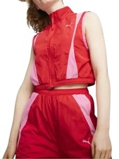 Puma Dare To Vest Women Red Pink Authentic Streetwear Casual Lightweight Medium