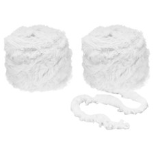 70yds Faux Fur Yarn,2 Skeins Fuzzy Yarn Crochet Fluffy Yarn Soft,White