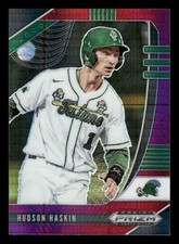 2020 Panini Prizm Draft Picks #PDP39 Hudson Haskin Hyper Red and Purple Tulane