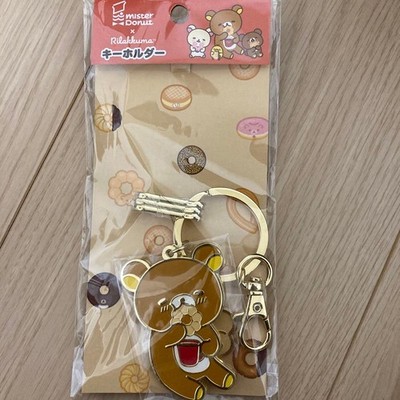Rilakkuma x Mister Donut Acrylic Keychain, Hold Donut, 4.5cm, SanX,